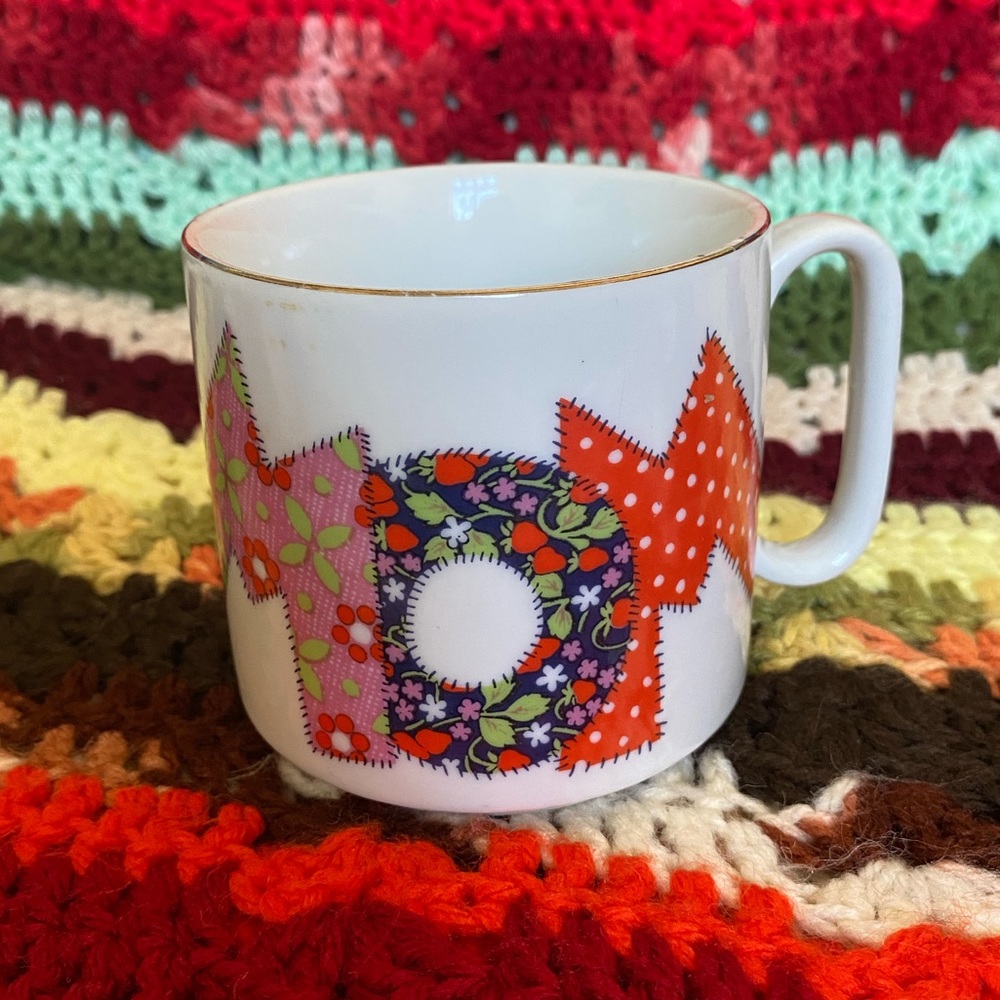 Vintage novelty patchwork mom mug